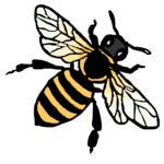 Creative commons licensed bee clip art.